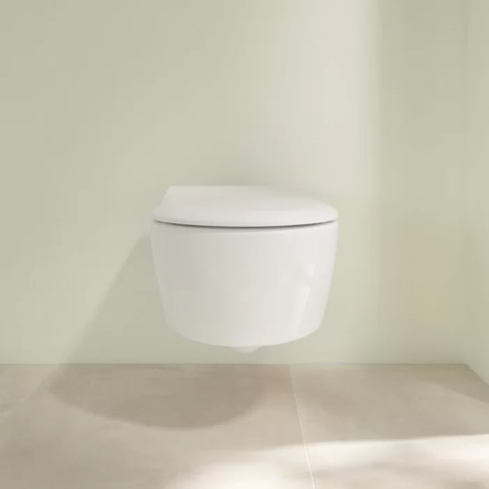 Фото Унитаз подвесной Villeroy & Boch Avento 5656RS01, безободковый, с сиденьем с микролифтом, белый глянцевый