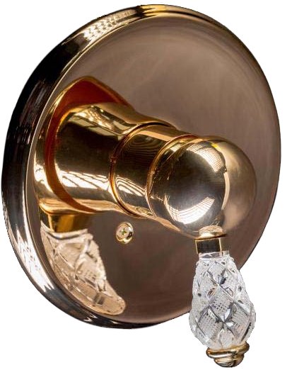 Фото Смеситель для душа Boheme Crystal 285-CRST золото