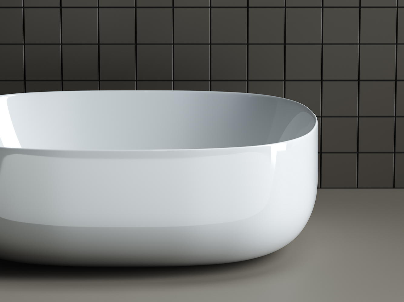 Фото Раковина Ceramicanova Element CN6018 накладная 46 × 35 × 15,5 см, белый глянцевый