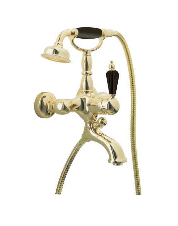 Фото Смеситель для ванны Boheme Tradizionale Nero 253 золото глянец