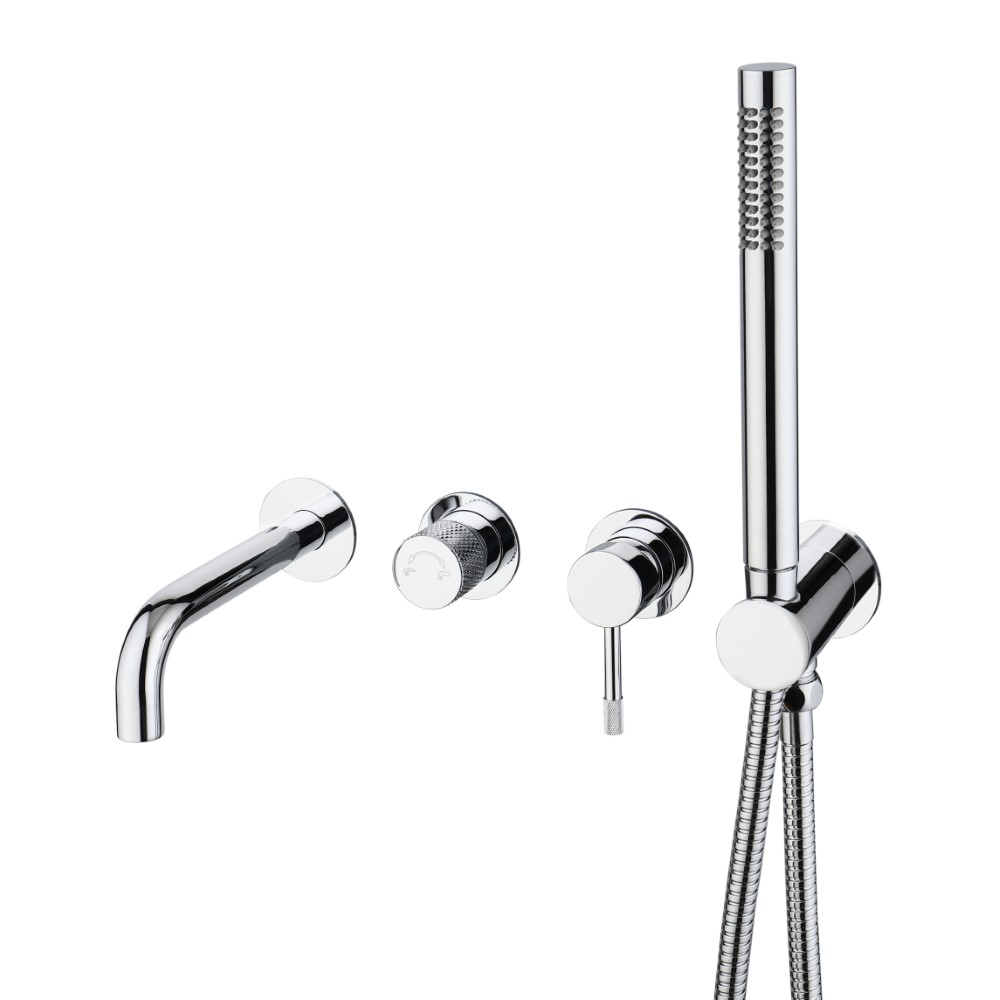 Фото Смеситель для ванны Boheme Uno 464-3-CR настенный хром