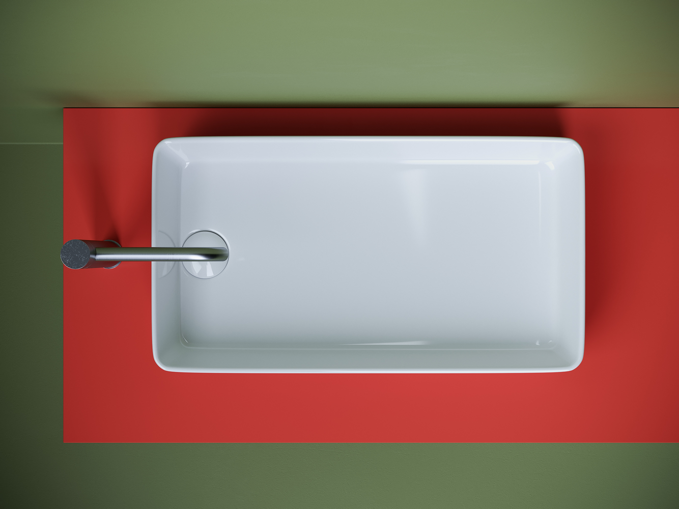 Фото Раковина Ceramicanova Element CN5048 накладная 62 × 34 × 11 см, белый глянцевый