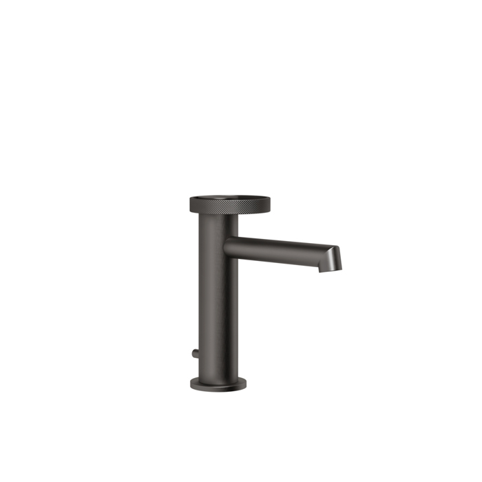 Фото Смеситель Gessi Anello 63301#707 для раковины с донным клапаном, черный хром браш pvd