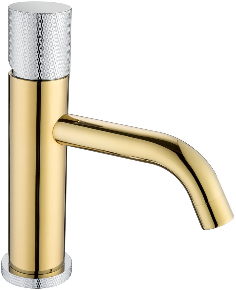 Фото Смеситель для раковины Boheme Stick 121-CRG.2 золото/хром