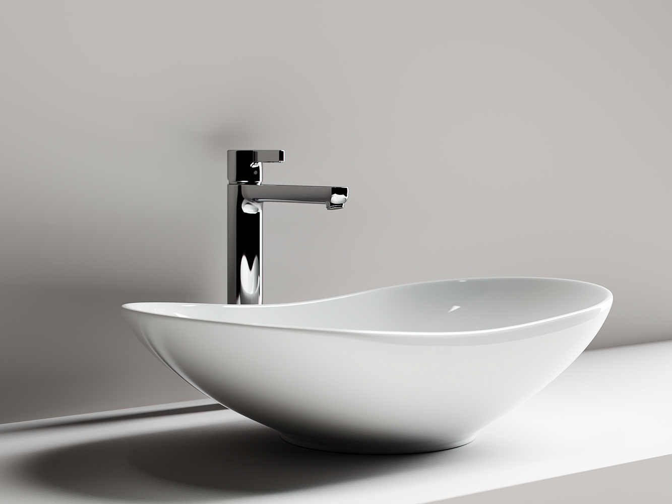 Фото Раковина Ceramicanova Element CN6015 накладная 62 × 36 × 14,5 см, белый глянцевый