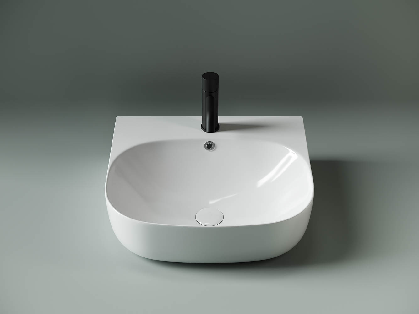 Фото Раковина Ceramicanova Element CN5011 накладная 50 × 44,5 × 14,5 см, белый глянцевый