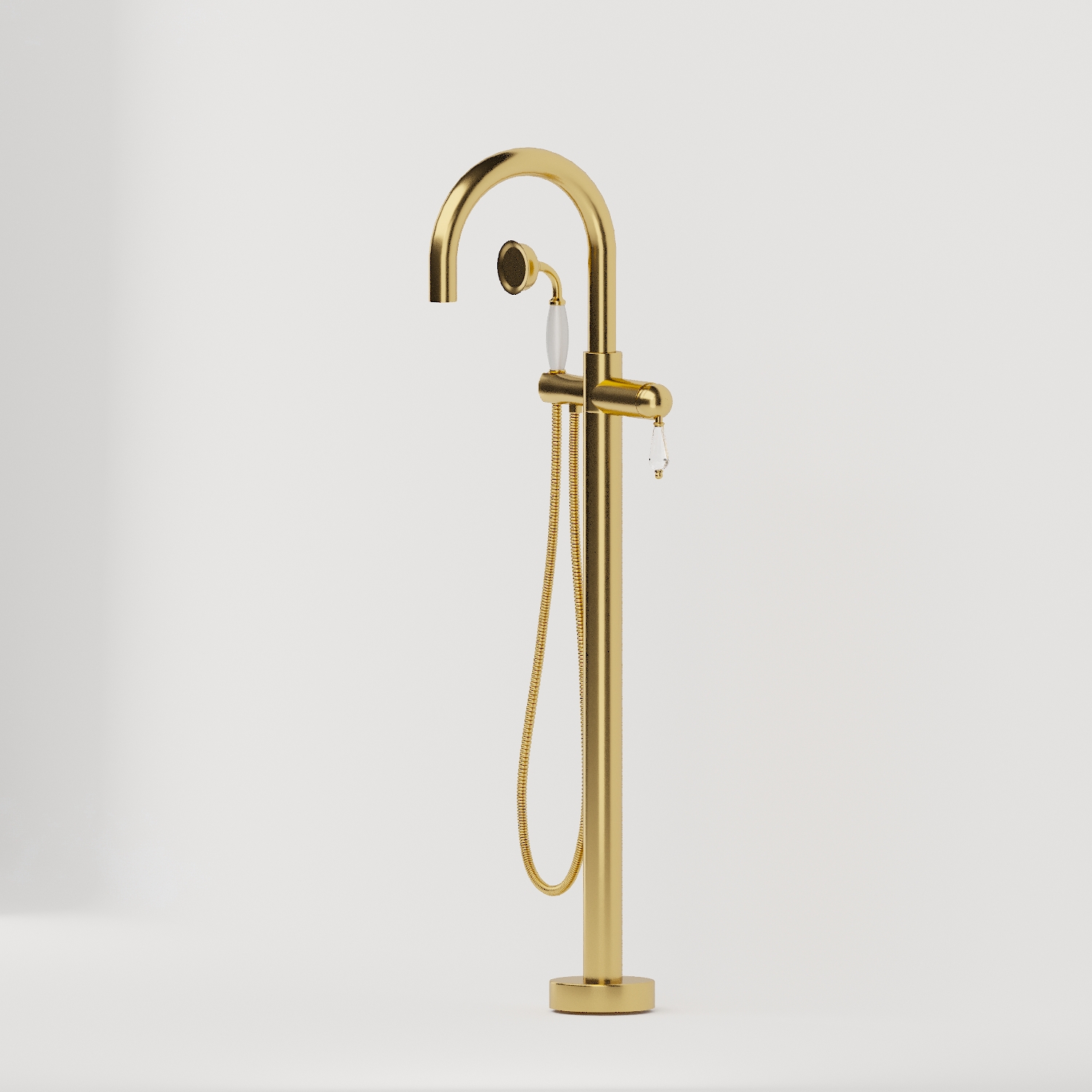 Фото Смеситель для ванны Boheme Imperiale 289-SW напольный золото глянец