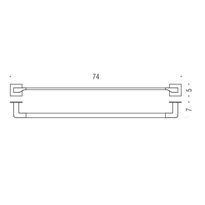 Фото Полотенцедержатель Colombo Forever B2911.CR подвесной L 74 см хром глянец