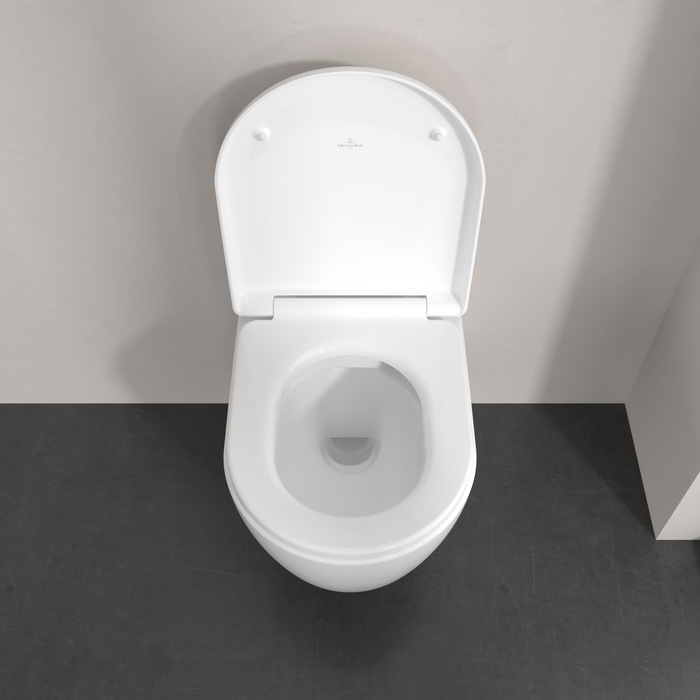 Фото Унитаз подвесной Villeroy & Boch Skyla 5656CL01, безободковый, с сиденьем с микролифтом, белый глянцевый