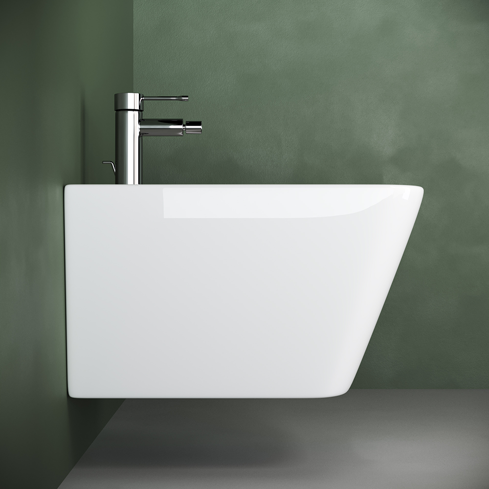 Фото Биде Ceramicanova Metric CN3008 подвесное, белый глянцевый