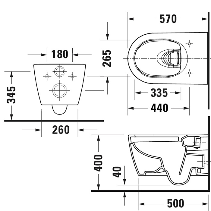 Фото Унитаз подвесной Duravit Bento Starck Box 45930920A1, безободковый, с сиденьем, белый глянцевый