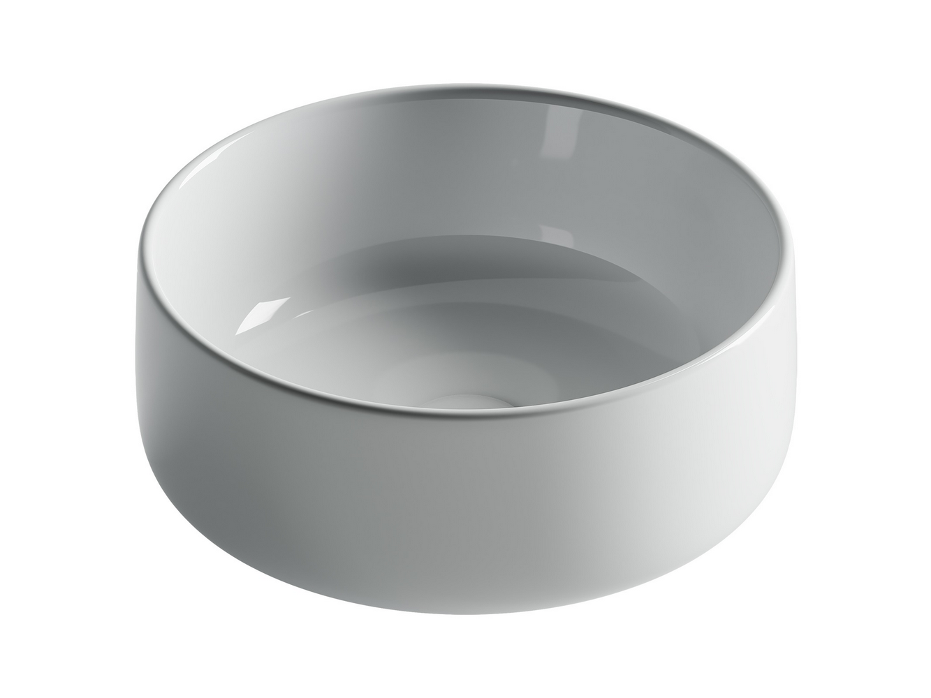 Фото Раковина Ceramicanova Element CN5047 накладная 35,5 × 35,5 × 15 см, белый глянцевый