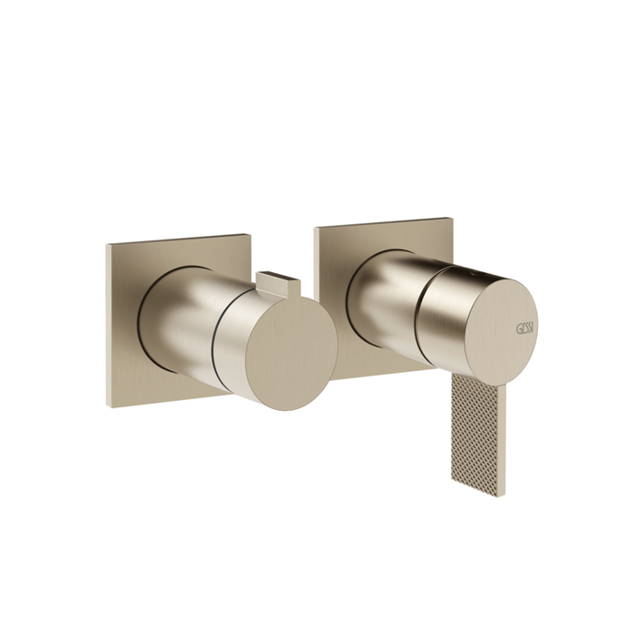 Фото Смеситель Gessi Inverso Rigato 73638#149 для душа, никель браш