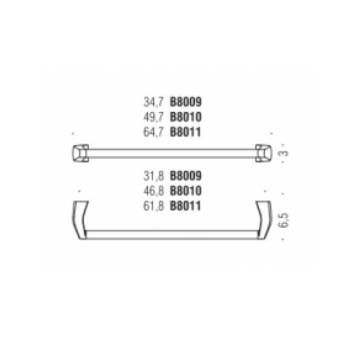Фото Полотенцедержатель Colombo Road B8010.CR подвесной L 50 см хром глянец