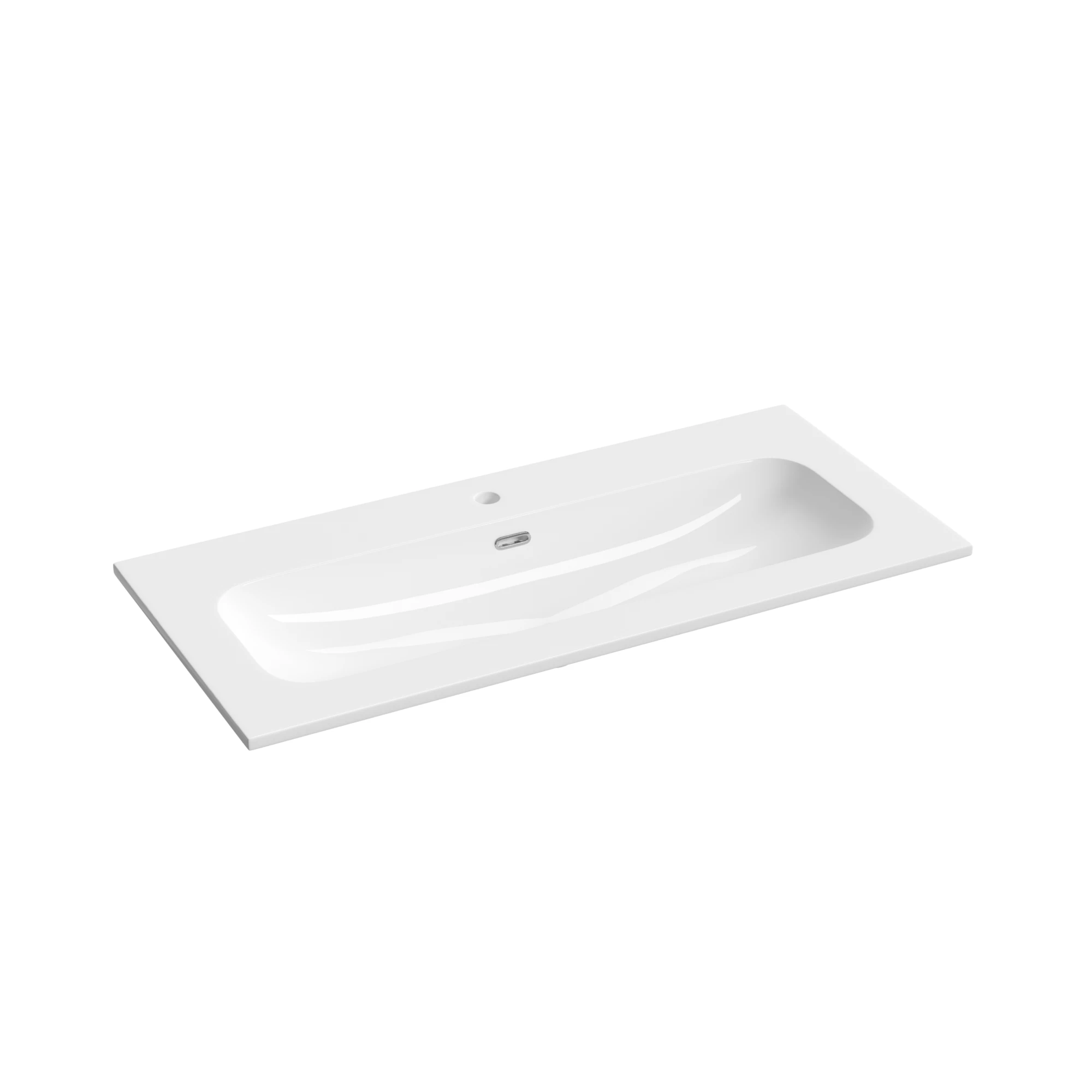 Фото Раковина Ceramicanova Lucia CN6097 мебельная 101 × 46,5 × 16,6 см, белый глянцевый