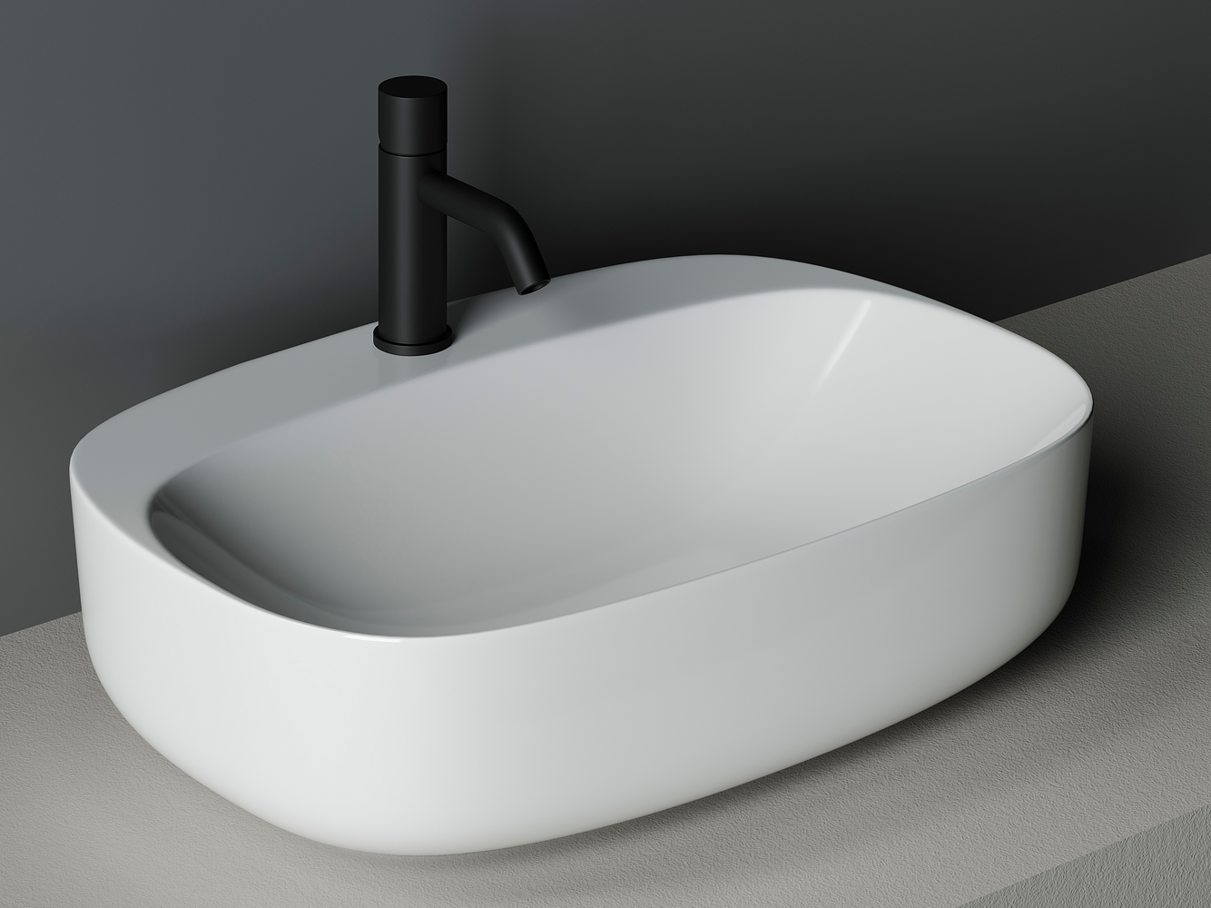 Фото Раковина Ceramicanova Element CN5012 накладная 59,5 × 42 × 15,5 см, белый глянцевый