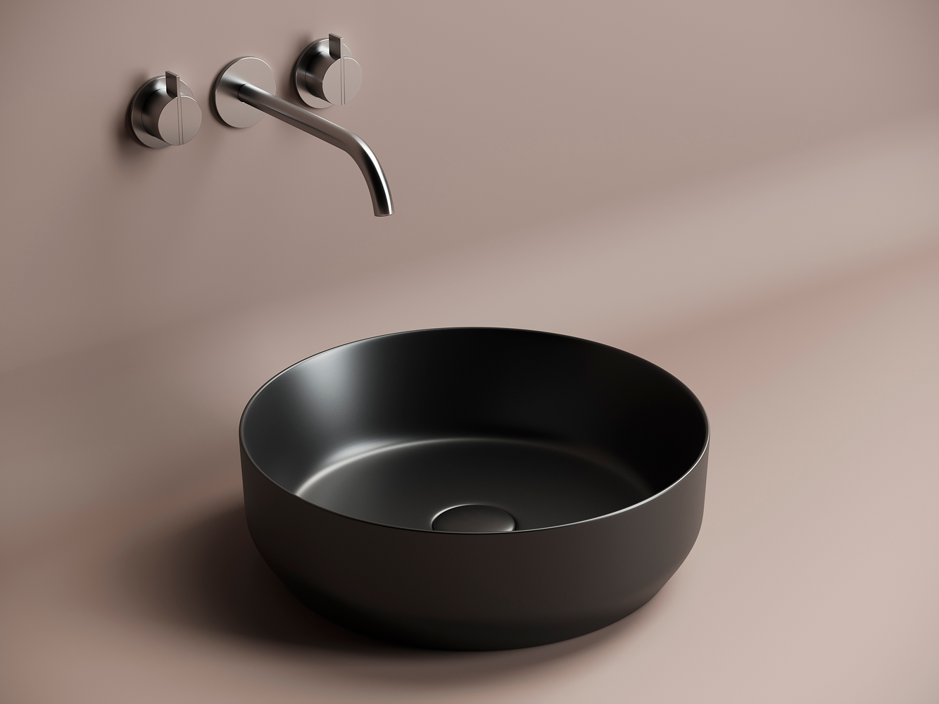 Фото Раковина Ceramicanova Element CN6022MB накладная 39 × 39 × 12 см, черный матовый