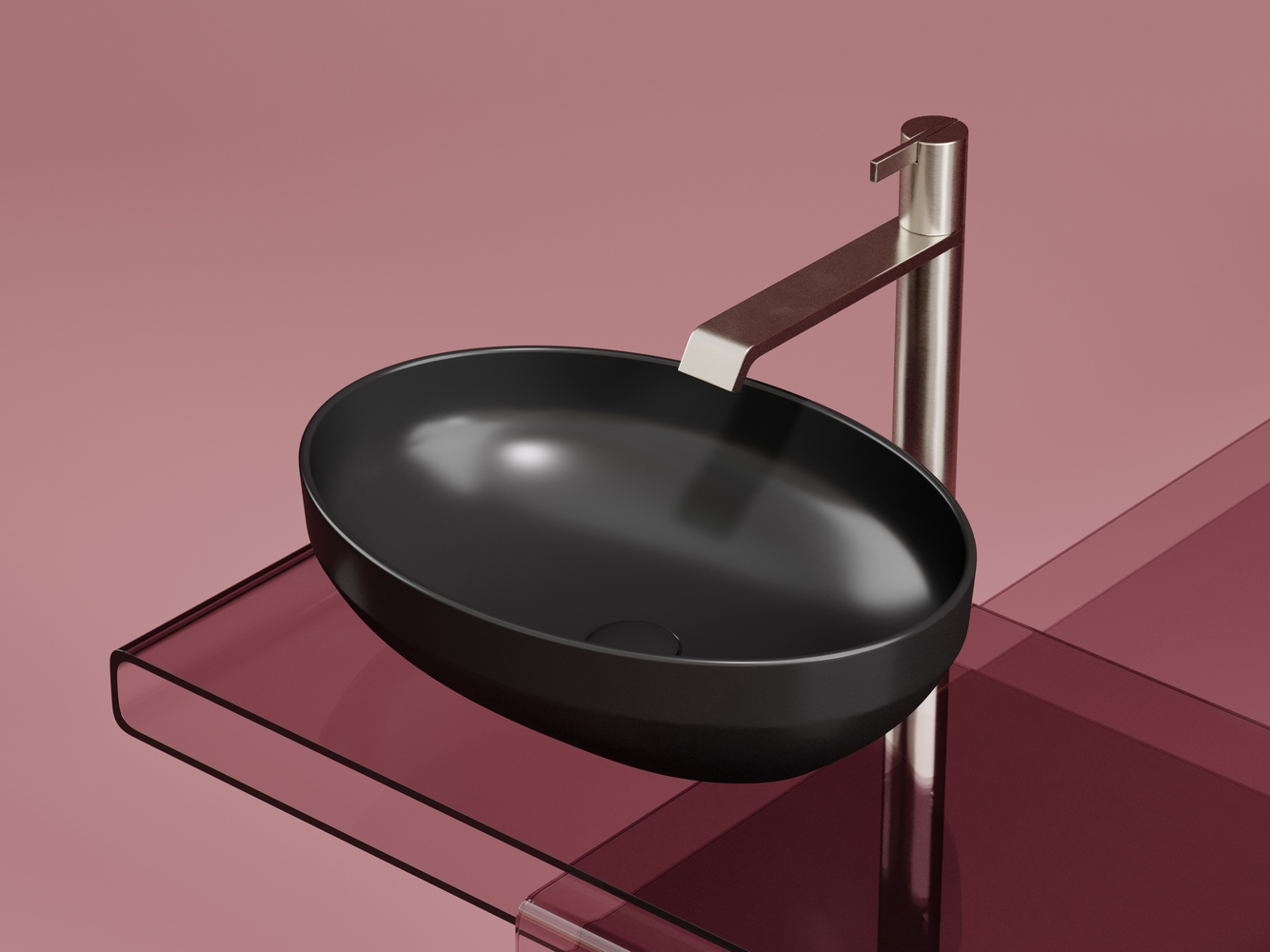 Фото Раковина Ceramicanova Element CN6056MB накладная 50,2 × 36,3 × 14,5 см, черный матовый