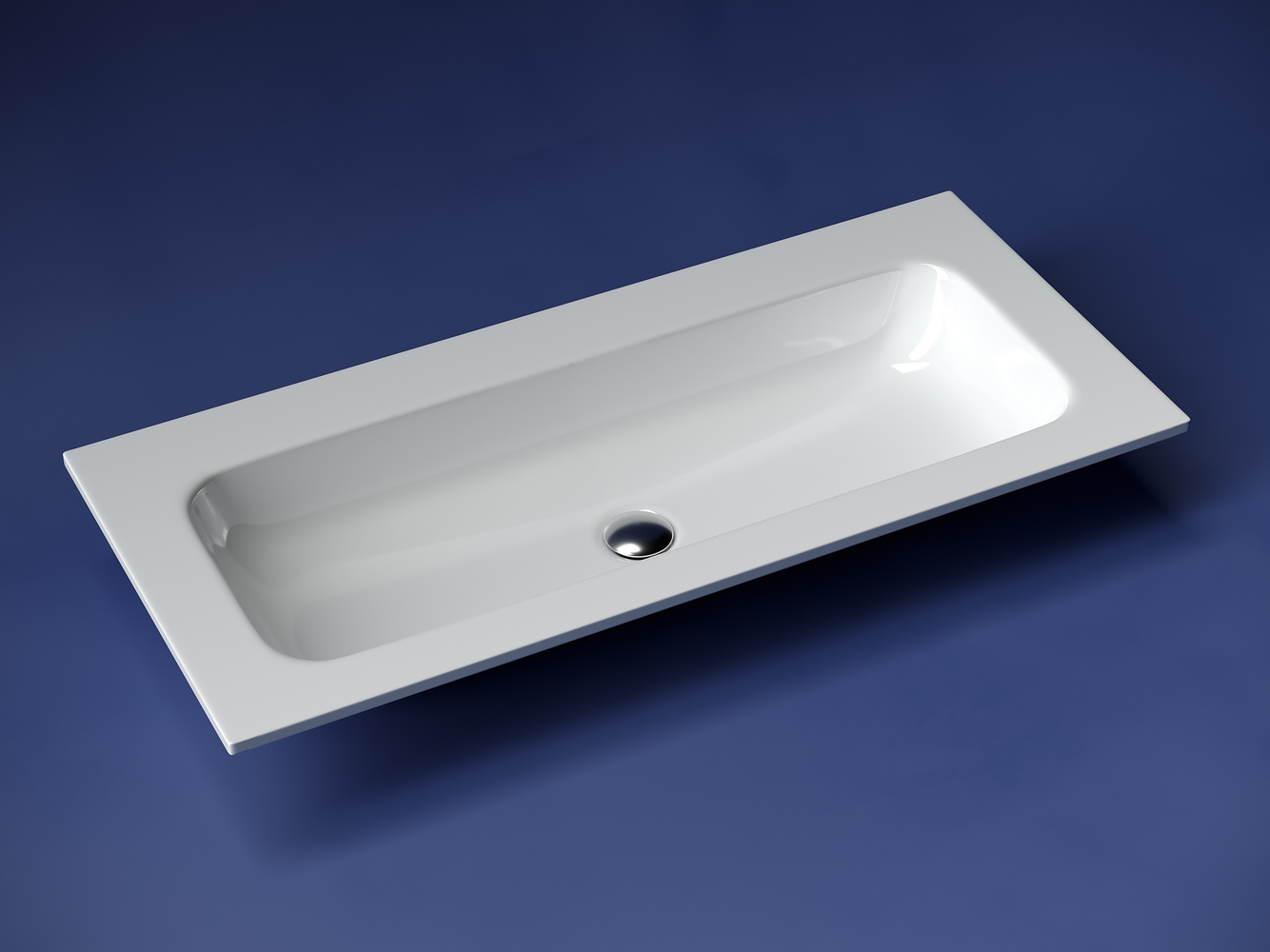 Фото Раковина Ceramicanova Grace CN7013wx мебельная 101 × 45,7 × 13,7 см, белый глянцевый