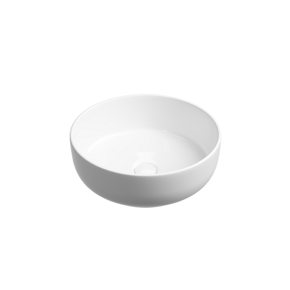 Фото Раковина Ceramicanova Taycan CN12003 накладная 37,5 × 37,5 × 14 см, белый глянцевый
