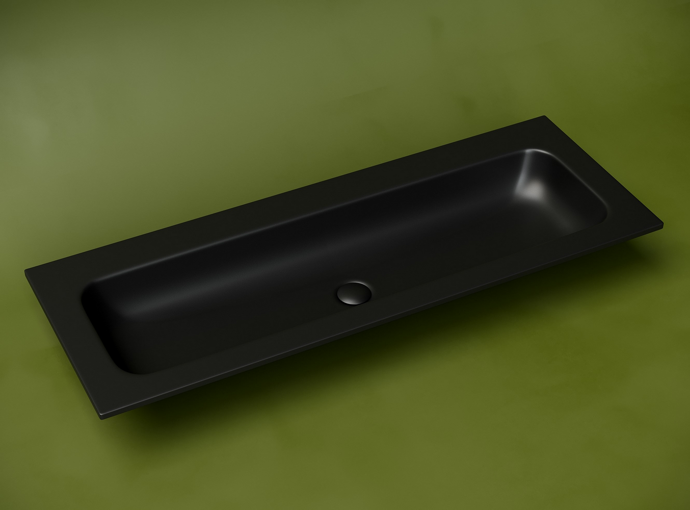 Фото Раковина Ceramicanova Grace CN7016MBwx мебельная 121 × 45,7 × 13,7 см, черный матовый