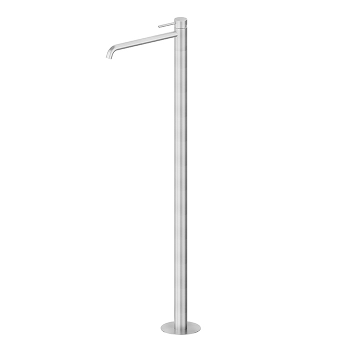 Фото Смеситель Newform X-Steel 316 69618EX.50.050 для раковины напольный, нержавеющая сталь браш