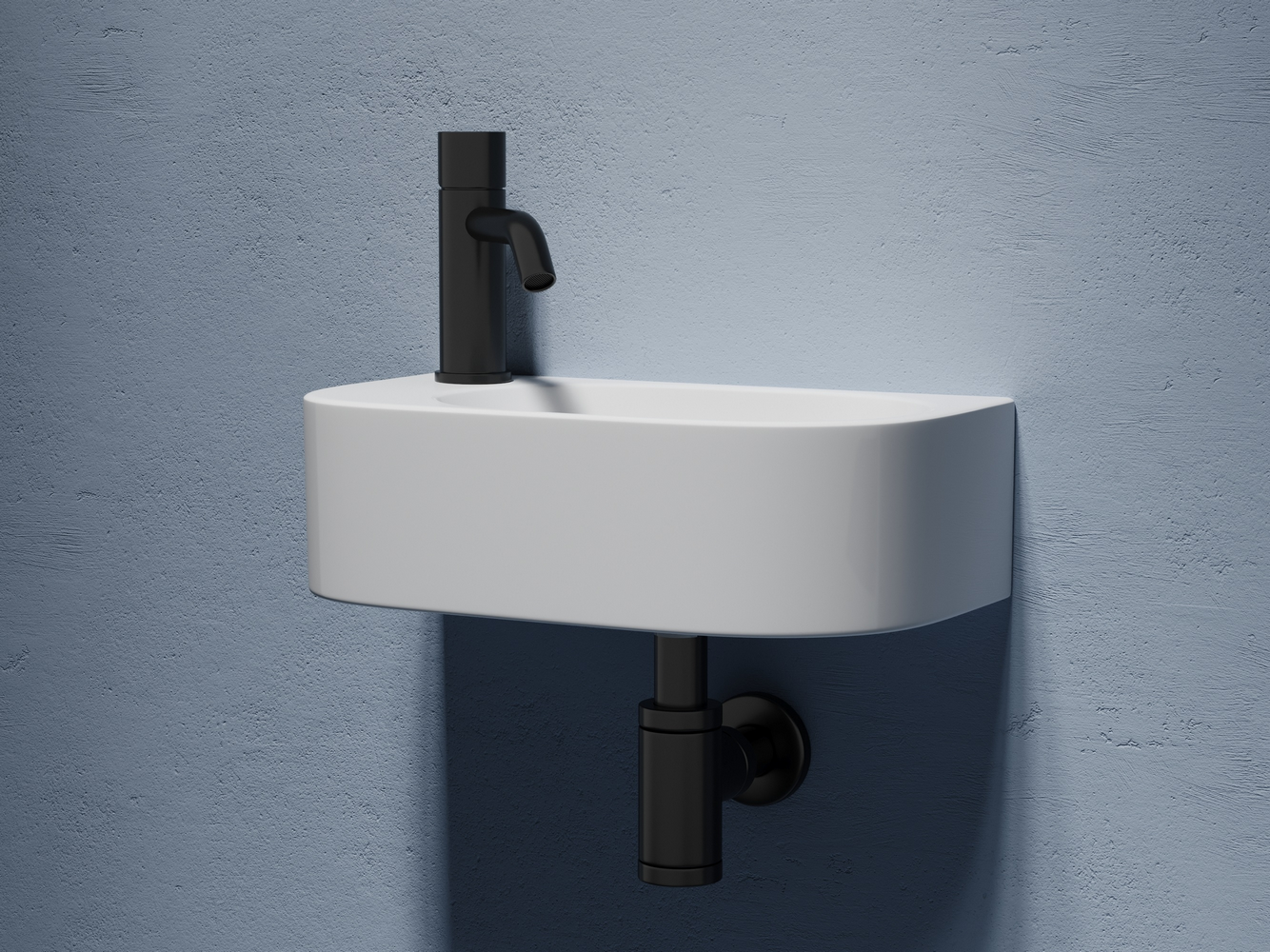 Фото Раковина Ceramicanova Element CN6066R подвесная 40,5 × 22 × 11 см, белый глянцевый