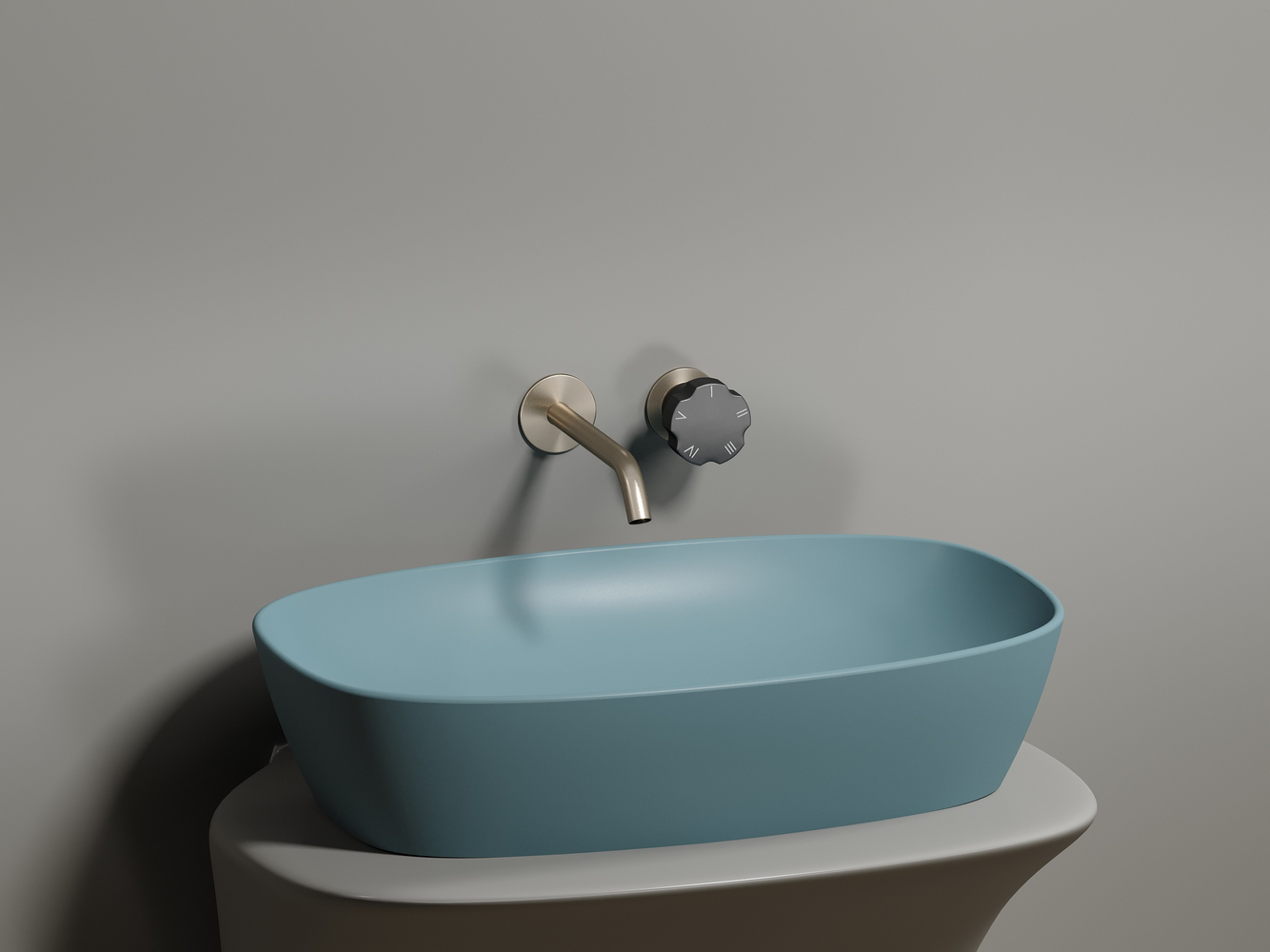 Фото Раковина Ceramicanova Element CN6049MLG накладная 61 × 38,5 × 14 см, зеленый матовый