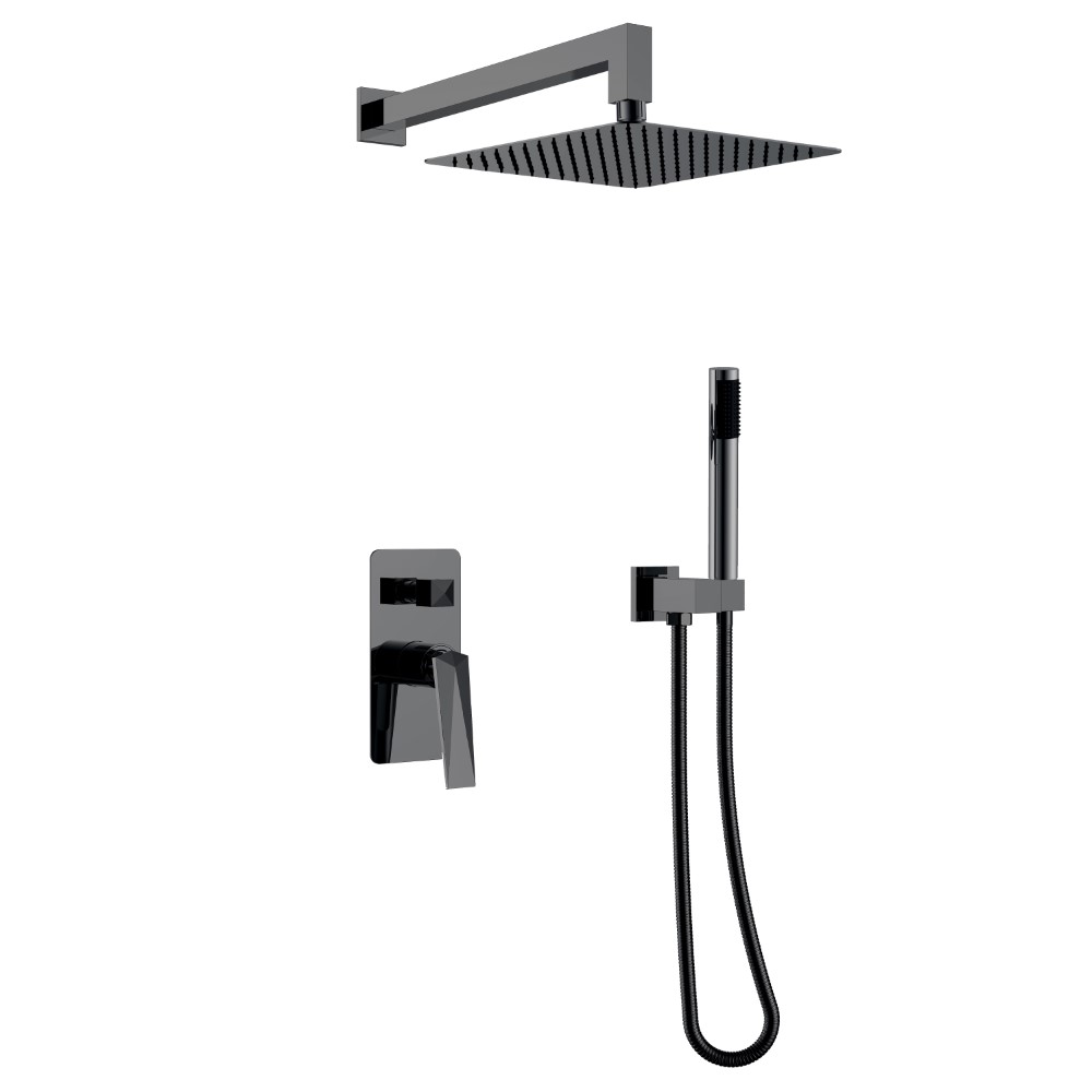 Фото Душевая система Boheme Venturo 374-SGM shine gun metal, графит глянец