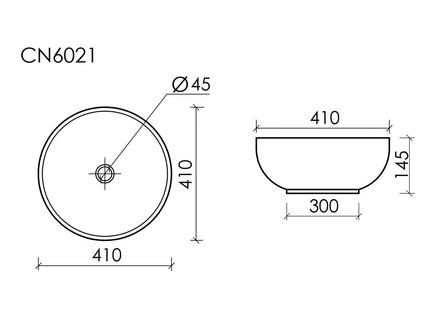 Фото Раковина Ceramicanova Element CN6021 накладная 41 × 41 × 14,5 см, белый глянцевый