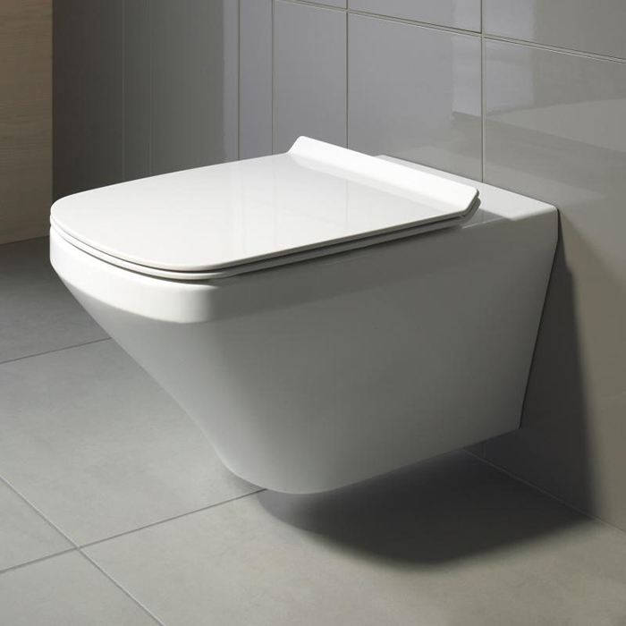 Фото Унитаз подвесной Duravit DuraStyle 45510900A1, безободковый, с сиденьем с микролифтом, белый глянцевый