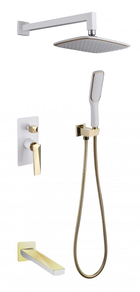 Фото Душевая система Boheme Venturo 384-W-2 белый матовый