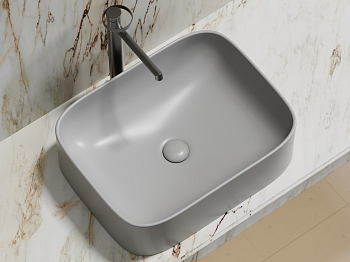 Фото Раковина Ceramicanova Element CN6052MSG накладная 50,5 × 38 × 15 см, серый матовый