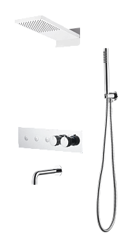 Фото Душевая система Boheme Fusion 131-2-CR с термостатом хром глянец