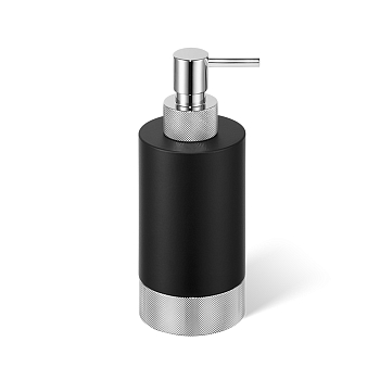 Фото Дозатор Decor Walther Club 0853560 настольный, хром/черный матовый