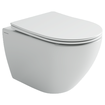 Фото Унитаз Ceramicanova Mia CN1805T с сиденьем подвесной, белый глянцевый