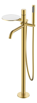 Фото Смеситель для ванны Boheme Stick 129-MG напольный золото матовое