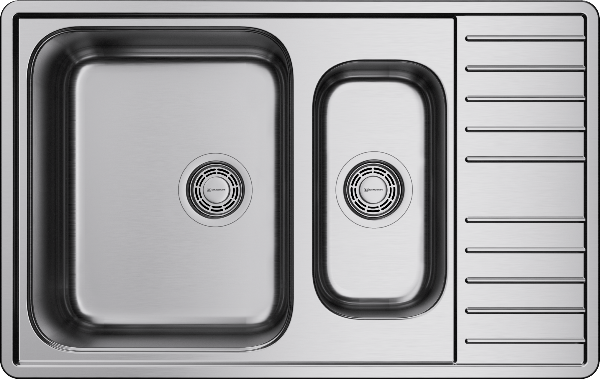 Фото Кухонная мойка Omoikiri Sagami 79-2-IN 4993733 нержавеющая сталь