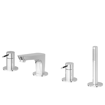 Фото Смеситель Newform O'Rama 68482C.05.093 на борт ванны, хром / черный матовый