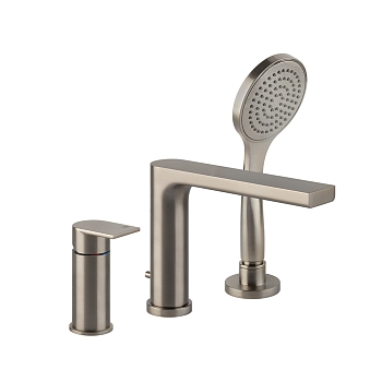 Фото Смеситель для ванны Gessi Emporio Via manzoni 38634#149, finox brushed nickel, никель матовый