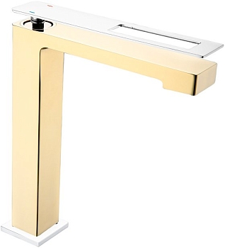 Фото Смеситель для раковины Boheme Q 142-GCR хром/золото