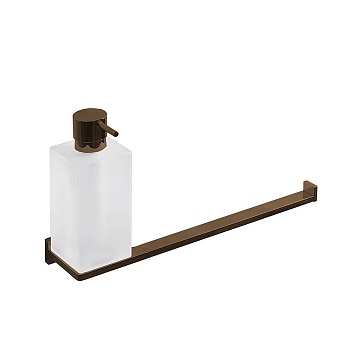 Фото Дозатор Colombo Look B1674.VM-VAN с полотенцедержателем, Vintage Matt, янтарная бронза матовая