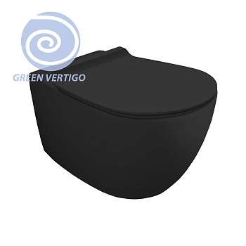 Фото Унитаз подвесной Simas Vignoni безободковый черный матовый