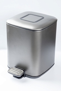 Фото Мусорное ведро Boheme Q 10948-GM, gun metall, графит матовый 9 л