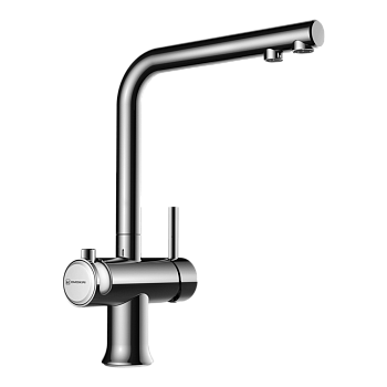 Фото Смеситель для кухни Omoikiri Hotaru-C-WH 4994051 хром / белый