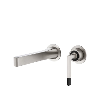 Фото Смеситель для раковины Boheme Duo 165-NB nickel brush, никель матовый