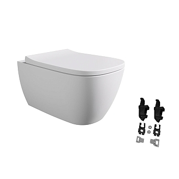 Фото Унитаз подвесной Alice Wunder 45000109SET безободковый белый матовый