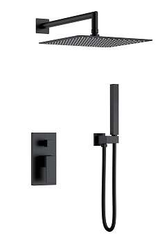 Фото Смеситель для душа Boheme Qubic 474-3-B черный