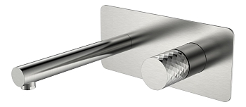 Фото Смеситель для раковины Boheme Stick 125-NB настенный никель браш L 18,5 см