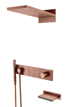 Фото Душевая система Boheme Zodiac 132-2-BRB бронза браш